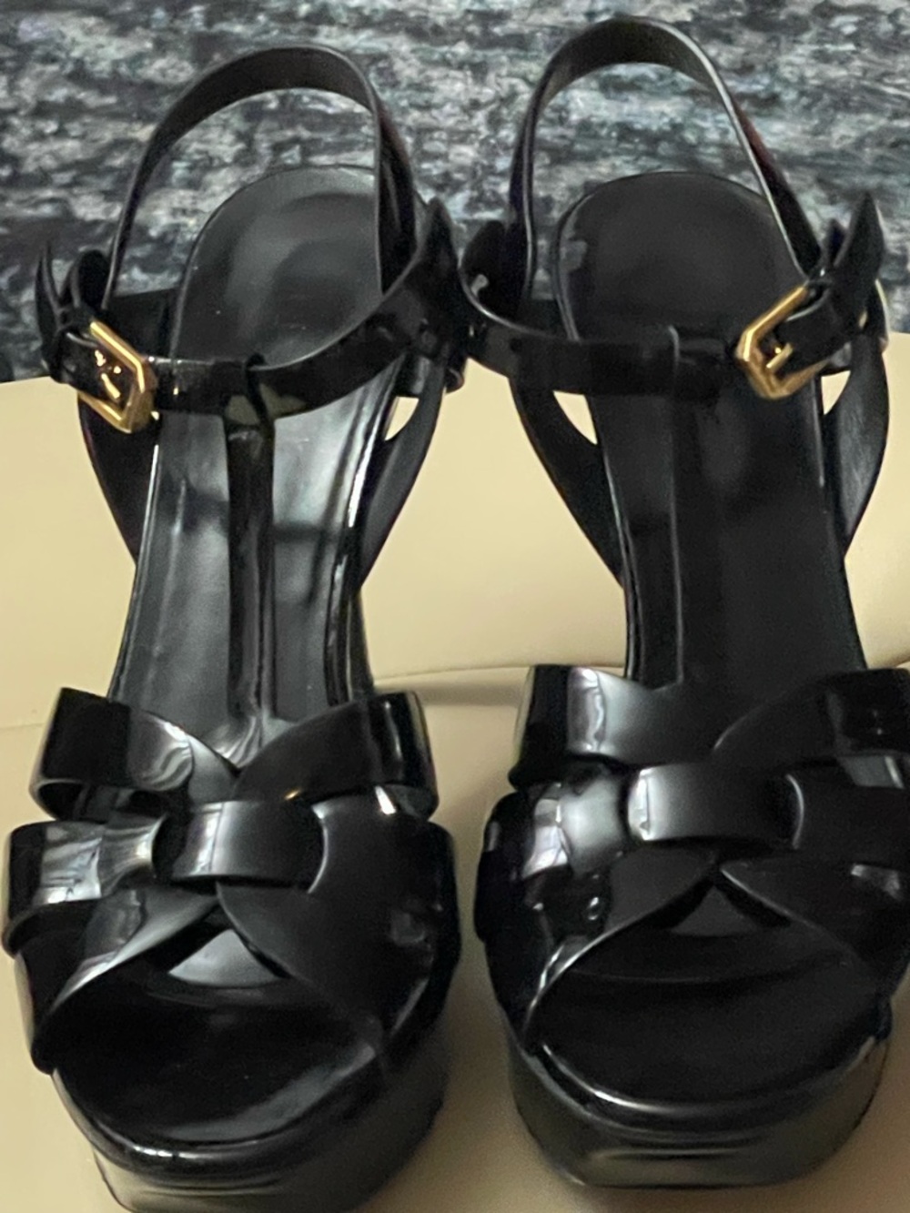 Saint Laurent Tribute T-Strap Platform Sandal 38 or8 excellent condition - Picture 16 of 16